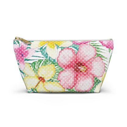 Hibiscus flower pattern cosmetic bag