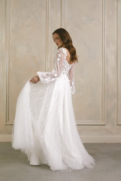 Bride's Romantic Tulle Wedding Dress - Image 3