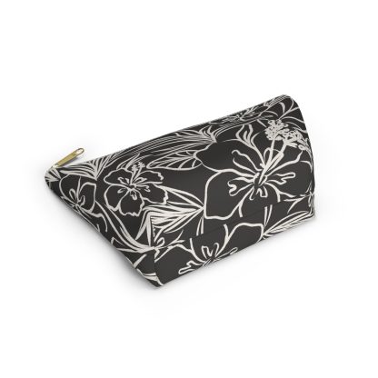 Black and white hibiscus cosmetic bag - Image 3