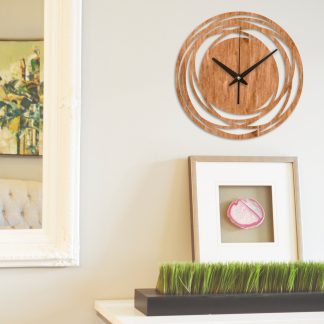Modern wooden wall clock