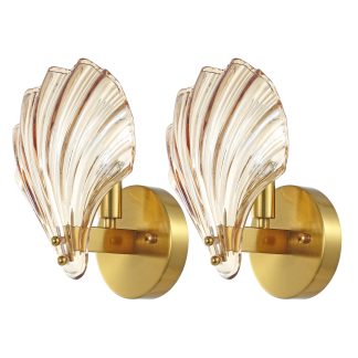 Shell Shaped Glass Wall Sconce