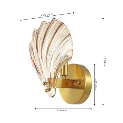 Shell Shaped Glass Wall Sconce - Image 4