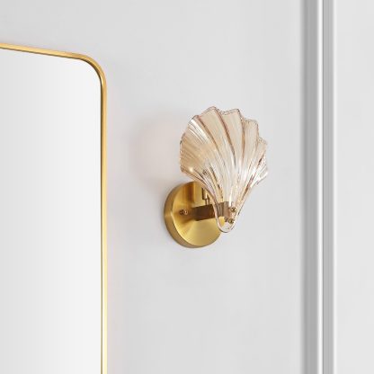 Shell Shaped Glass Wall Sconce - Image 5