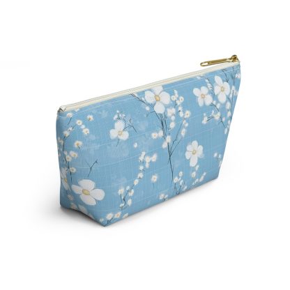 Blue flower pattern cosmetic bag - Image 2