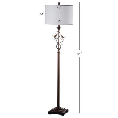 Vintage wrought iron bird decorative floor lamp - Image 2