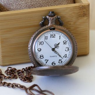 Vintage Floral Bronze Pocket Watch