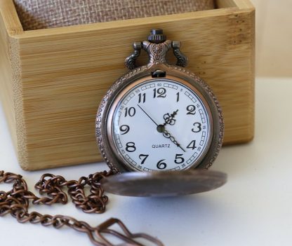 Vintage Floral Bronze Pocket Watch
