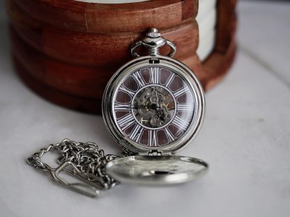 Vintage Skeleton Mechanical Pocket Watch