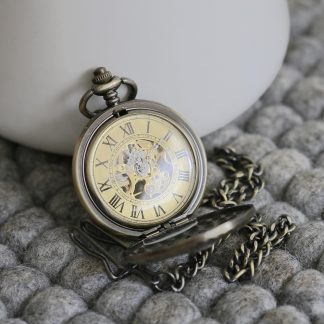 Vintage gold skeleton pocket watch