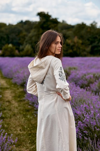 Hooded Button Dress - Image 4