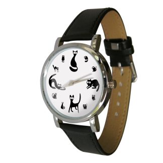 Whimsical Cat Parade Watch – Playful Feline Design