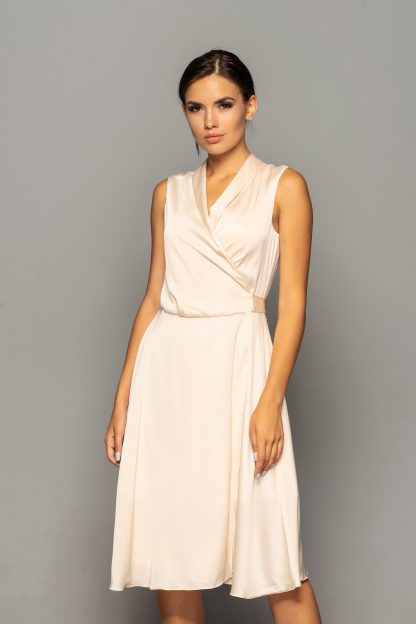Women's Satin Wrap Dress - Image 2