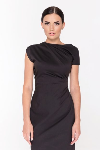 Women's asymmetrical little black dress - Image 4