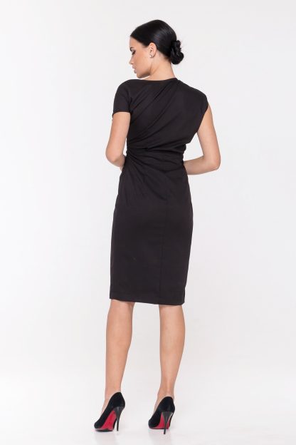 Women's asymmetrical little black dress - Image 2