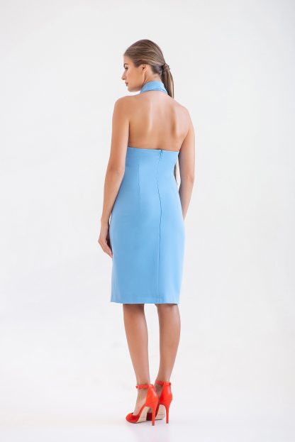 Women's light blue backless dress - Image 5