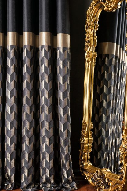 High-grade splicing jacquard curtains - Image 6