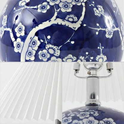 Classic Chinese style ceramic spherical LED table lamp - Image 2