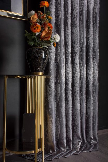 High-grade gray texture curtains - Image 6
