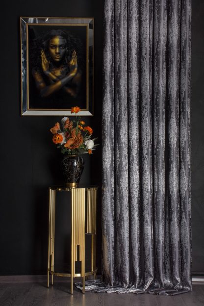 High-grade gray texture curtains