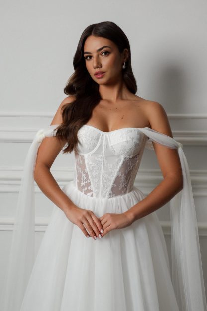 Lace Corset Wedding Dress - Image 4