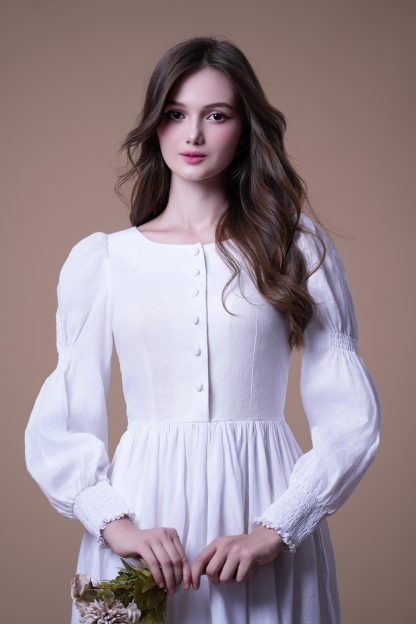 Vintage Linen Dress - Image 3
