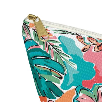 Colorful tropical pattern cosmetic bag - Image 4