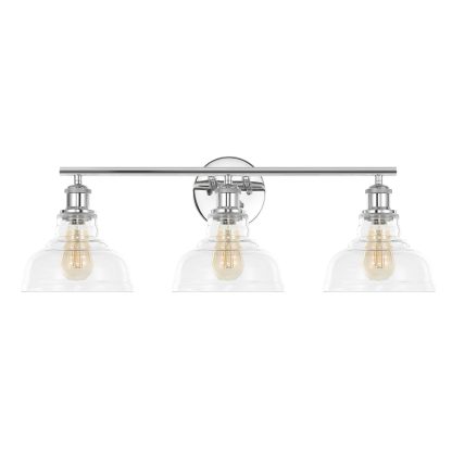 Industrial Chrome 3-Light Wall Sconce