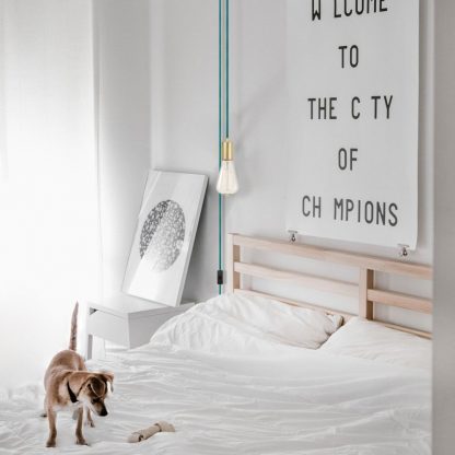 Single light inserted exposed chandelier - Image 9