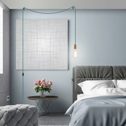 Single light inserted exposed chandelier - Image 3