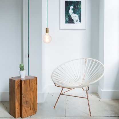 Single light inserted exposed chandelier - Image 2