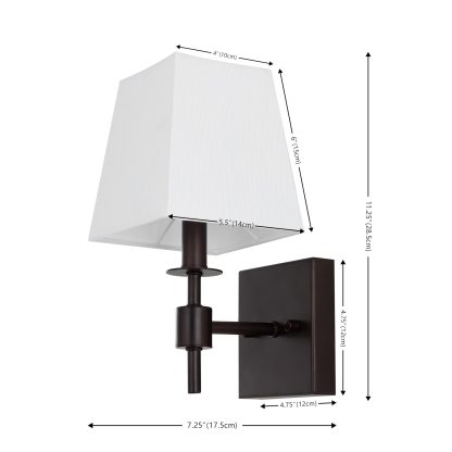 Modern Double Fabric Shade Wall Sconce - Image 3