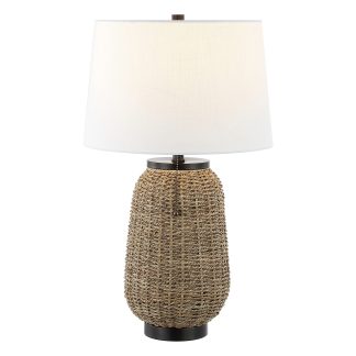 Rustic Bohemian Rattan LED Table Lamp