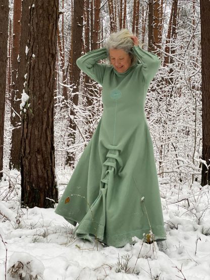 Forest style hooded woolen long skirt - Image 4