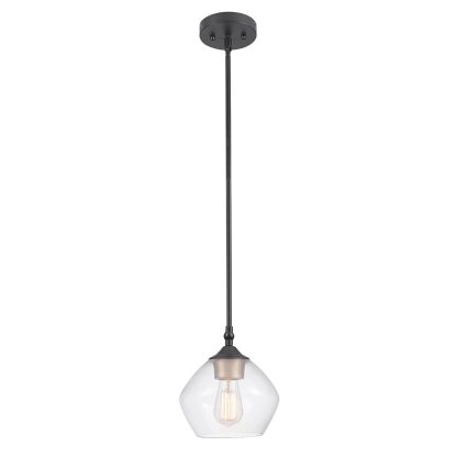 Transparent glass single head chandelier - Image 7
