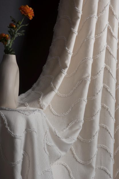 French cream style jacquard blackout curtains - Image 7