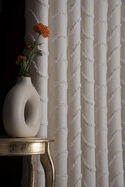 French cream style jacquard blackout curtains - Image 3
