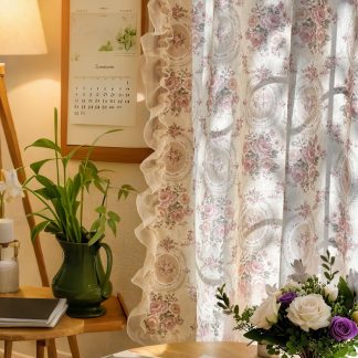 Champagne ruffle curtains