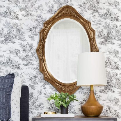 Silver Leaf Oval Wall Mirror - Image 2
