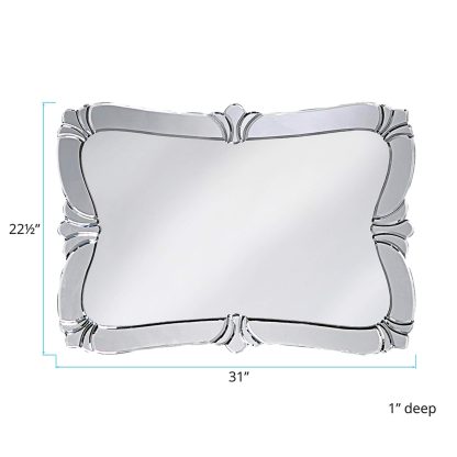 Large ornate mirror with iris - Image 7