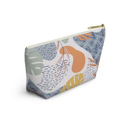 Orange and blue pattern cosmetic bag - Image 2