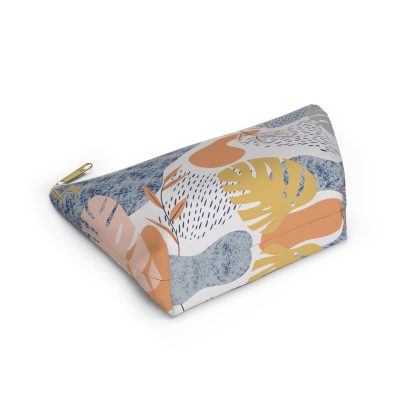 Orange and blue pattern cosmetic bag - Image 3