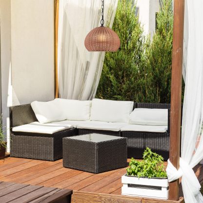 Rattan Single Head Outdoor Plug-in Pendant Light - Image 5