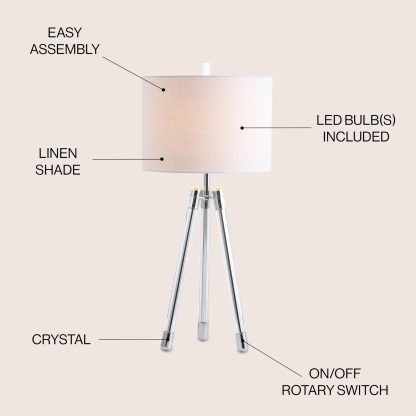 Tripod Crystal LED Table Lamp - Image 6