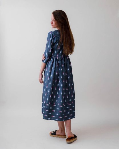 Blue tie-dye dress - Image 6