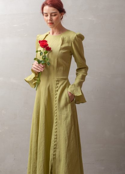 Vintage Elegant Ramie Dress - Image 6