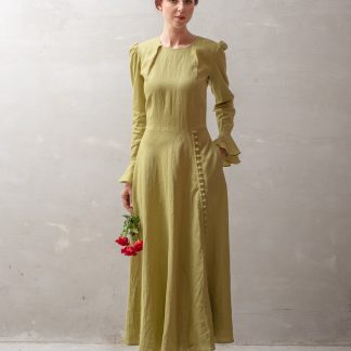 Vintage Elegant Ramie Dress