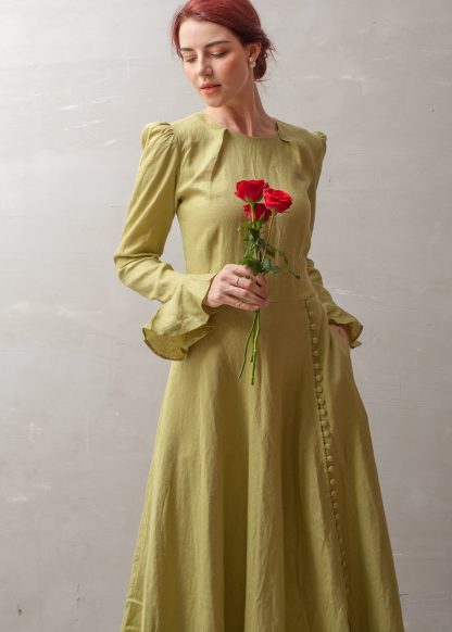 Vintage Elegant Ramie Dress - Image 3