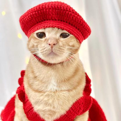 Pet Cat Dog Red Heart Dress - Image 8