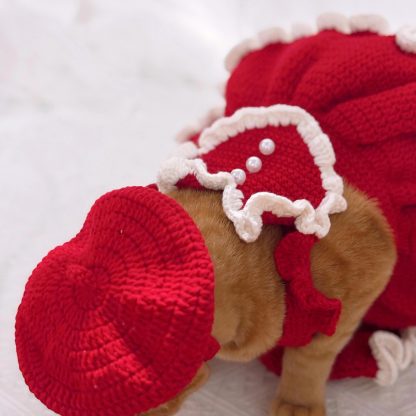 Pet Cat Dog Red Heart Dress - Image 7