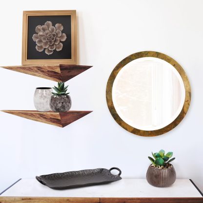 Camouflage round wall mirror - Image 3